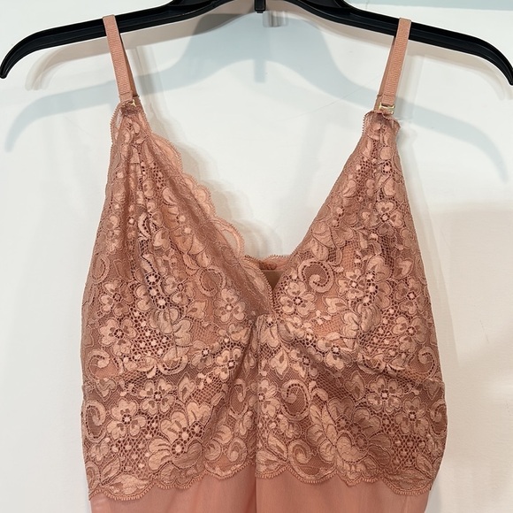 we are Hah x revolve smarty pants mauve lace thong bodysuit large new w tags - Picture 3 of 7